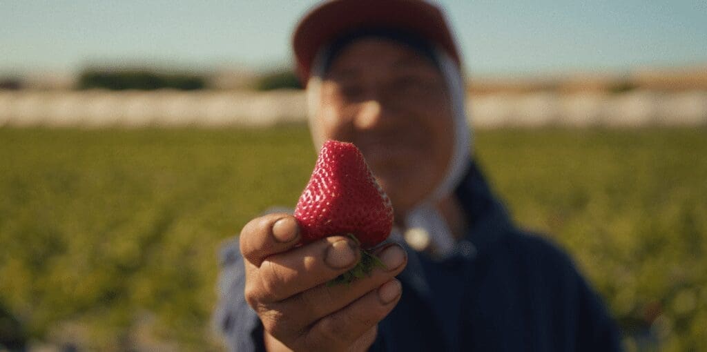 42.24 Strawberry in Focus, Maria out of focus